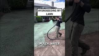 Hydroseeding brings new life to barren land 😮👏  🎥 liquidgreenhydroseed [upl. by Eimmot]