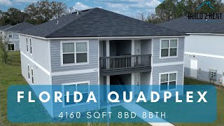 Build 2 Rent Florida Quadplex 4plex  New Construction  4160 SQFT 8 BD 8 BTH  Build2Rentcom [upl. by Alekin]