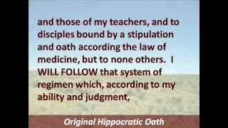 Hippocratic Oath Original  Hear the Full Text [upl. by Ssyla901]