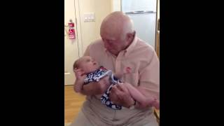 Sienna meeting great grandpa [upl. by Shinberg]