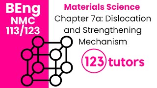 Materials Science  NMC 113123  Chapter 7a Dislocation and Strengthening Mechanism by 123tutors [upl. by Aihsekram]