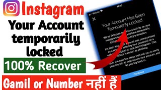 how to fix your account has been temporarily locked instagram [upl. by Eentirb]