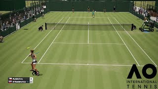 Karolina Plíšková vs Magdaléna Rybáriková  AO International Tennis PS4 Gameplay [upl. by Yeclek]