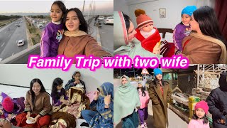 Family trip with two wives 1st time  Sitara yaseen vlog [upl. by Silvain]