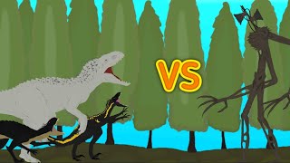 Indominus rexIndoraptor and Scorpius rex vs Siren head  AUTO RPG Anything [upl. by Soigroeg726]