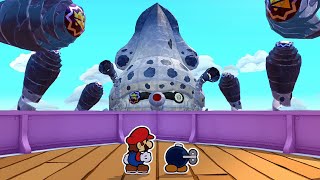 Paper Mario Origami King  Gooper Blooper Boss Fight 5 [upl. by Yellat]