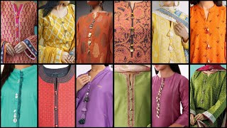 Winter Special Neck Design with ButtonsTasselsGalay k Designs 2024Kurti Neck DesignGala Design [upl. by Eremehc279]