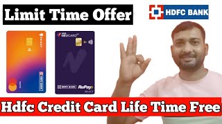 Hdfc Credit Card Life Time Free  Limited Time Offer [upl. by Oliver]