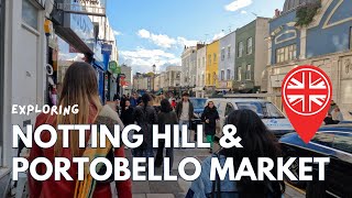 Exploring Notting Hill amp Portobello Road Market [upl. by Elaine]