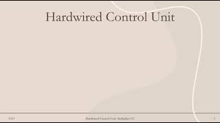 Hardwired Control Unit  Multiplier CU  R7 [upl. by Siro]