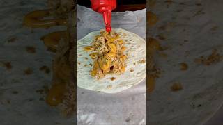 Fried wrap asmr friedchicken zingershawarma shawarmaasmr [upl. by Aimat]