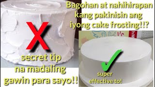 Perfect cake smoothing for beginners  boiled icing  Secret for easy cake frosting smoothing [upl. by Ric761]