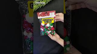 DIY Christmas Pompom Balls Hairband 🤔 christmas diy usa hairaccessories shorts youtubeshorts [upl. by Ramor]