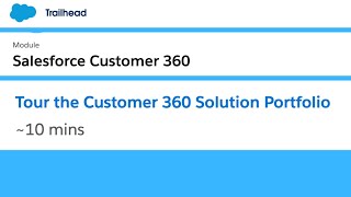 Tour the Customer 360 Solution Portfolio Quiz Answers  Salesforce Customer 360 [upl. by Arbmat]