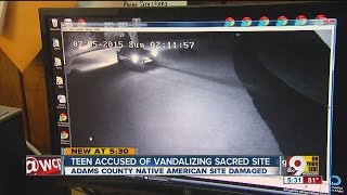 Teen charged with vandalism at ancient Serpent Mound earthworks site [upl. by Llenol]