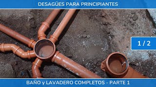 Como instalar los desagues de un baño paso a paso  Parte 1 [upl. by Berry]