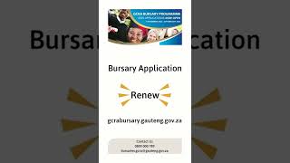 Bursary Application  Renew Your bursary [upl. by Joktan]