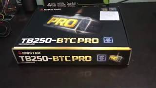 Unboxing Biostar TB250 BTC Pro [upl. by Galatia]