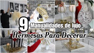 9 IDEAS PARA DECORAR TU HOGAR MANUALIDADES FÁCILES [upl. by Ayotal]