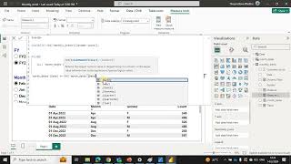 How to create FY monthly trend on Line Chart using DAX  Power BI DAX Tutorial [upl. by Prentice96]