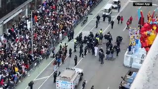 Several protesters arrested during Thanksgiving Parade demonstration [upl. by Adnawot]