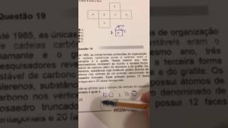 Questão 8  Até 1985 as únicas formas conhecidas de organização de cadeias carbônicas puras e [upl. by Theodor]