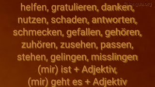 Deutsch lernen der Dativ Verben mit Dativ How to use the Dative  cases in German mir dir ihm [upl. by Barton110]