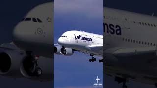 Lufthansa Airbus A380 lands at LAX [upl. by Heins]