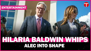 Hilaria Baldwin helps Alec Baldwin get in shape ahead of their upcoming reality TV show [upl. by Alraep]