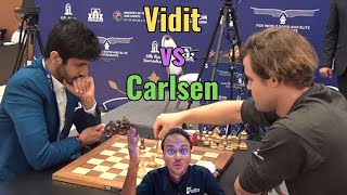 Knightmare but for whom  Vidit Gujrathi vs Magnus Carlsen  World Rapid 2023 [upl. by Hortense]