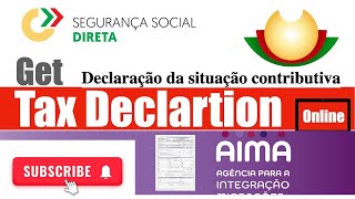 How to download Tax Declaration Certificate For AIMA  SEF from Social Segurança Online in Portugal [upl. by Yentyrb]