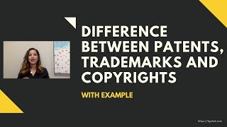 Difference between patents trademarks and copyrights [upl. by Senaj74]