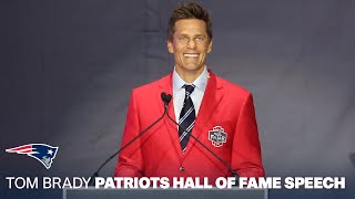 Tom Brady’s Patriots Hall of Fame Induction Ceremony Speech [upl. by Marguerite]