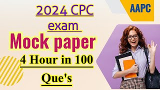 cpc exam mock test 2023  CPC practice paper 2024 medicrohit  CPC Question Anawers aapc cpt [upl. by Errot466]