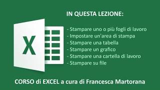 EXCEL tutorial 9 Gestire la stampa in Excel [upl. by Dlopoel]