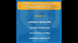 Online induction session 4 introducing Lasallian Spirituality presented by Mariella Vella [upl. by Anaiv]