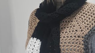 How to crochet a scarf  Crochet pattern for beginners [upl. by Annotahs]