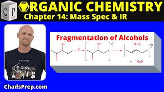 146b Fragmentation Patterns of Alkyl Halides Alcohols and Amines  Organic Chemistry [upl. by Dasteel]