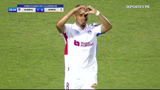 Golazo de Edwin Rodríguez latigazo que da la ventaja momentánea a Olimpia frente a Lobos UPNFM [upl. by Alek]