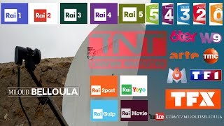 إستقبال Eutelsat 5W مع ضبط الاقط لرفع إشارة قنوات TNT [upl. by Aihpled275]