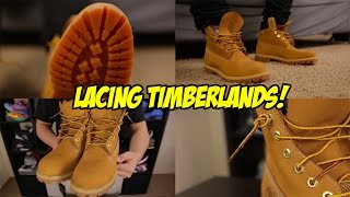 HOW TO LACE YOUR TIMBERLAND BOOTS [upl. by Joycelin]