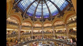 La coupole art nouveau des Galeries Lafayette  Paris  France [upl. by Ahsinna]