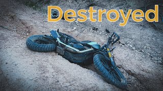 1 Little Spill Off Road Disabled My Triumph Scrambler 400 X and Left me Stranded [upl. by Ynnej]