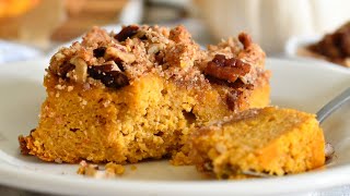 GlutenFree Pumpkin Cake with Pecan Crumble [upl. by Llehcim]