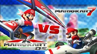 Mario Kart 7 vs Mario Kart DS  Track Comparison [upl. by Bari]