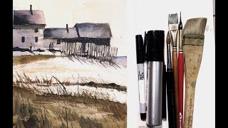 The Watercolor Painting Techniques of ANDREW WYETH  with Chris Petri [upl. by Roxy34]