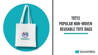 Promotional Popular NonWoven Reusable Tote Bags [upl. by Remark283]