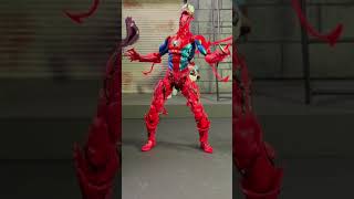 Am I cookin or nah spiderman carnage amazingyamaguchi revoltech kitbash custom actionfigure [upl. by Ahsya945]