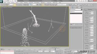 3ds Max Essential Training 05 Colliding particles with a POmniFlector [upl. by Ahsytal]