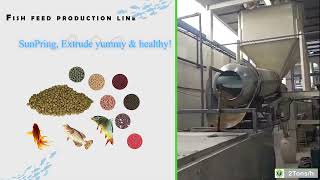 Fish feed machine line 2000kg per hour 2T [upl. by Halac]